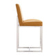 Element 37.2 in. Camel and Polished Chrome Stainless Steel Counter Height Bar Stool MHC-CS003-CL