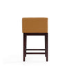 Kingsley 34 in. Camel and Dark Walnut Beech Wood Counter Height Bar Stool MHC-CS005-CL