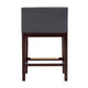 Kingsley 34 in. Grey and Dark Walnut Beech Wood Counter Height Bar Stool MHC-CS005-GY
