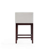 Kingsley 34 in. Ivory and Dark Walnut Beech Wood Counter Height Bar Stool MHC-CS005-IV