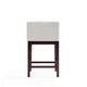 Kingsley 34 in. Ivory and Dark Walnut Beech Wood Counter Height Bar Stool MHC-CS005-IV