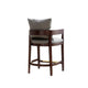 Ritz 34 in. Grey and Dark Walnut Beech Wood Counter Height Bar Stool MHC-CS006-GY