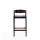 Klismos 36.75 in. Black and Dark Walnut Beech Wood Counter Height Bar Stool MHC-CS007-BK
