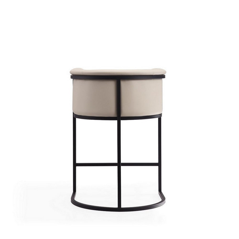 Cosmopolitan 33.8 in. Cream and Black Metal Counter Height Bar Stool MHC-CS008-CR