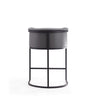 Cosmopolitan 33.8 in. Grey and Black Metal Counter Height Bar Stool MHC-CS008-GY