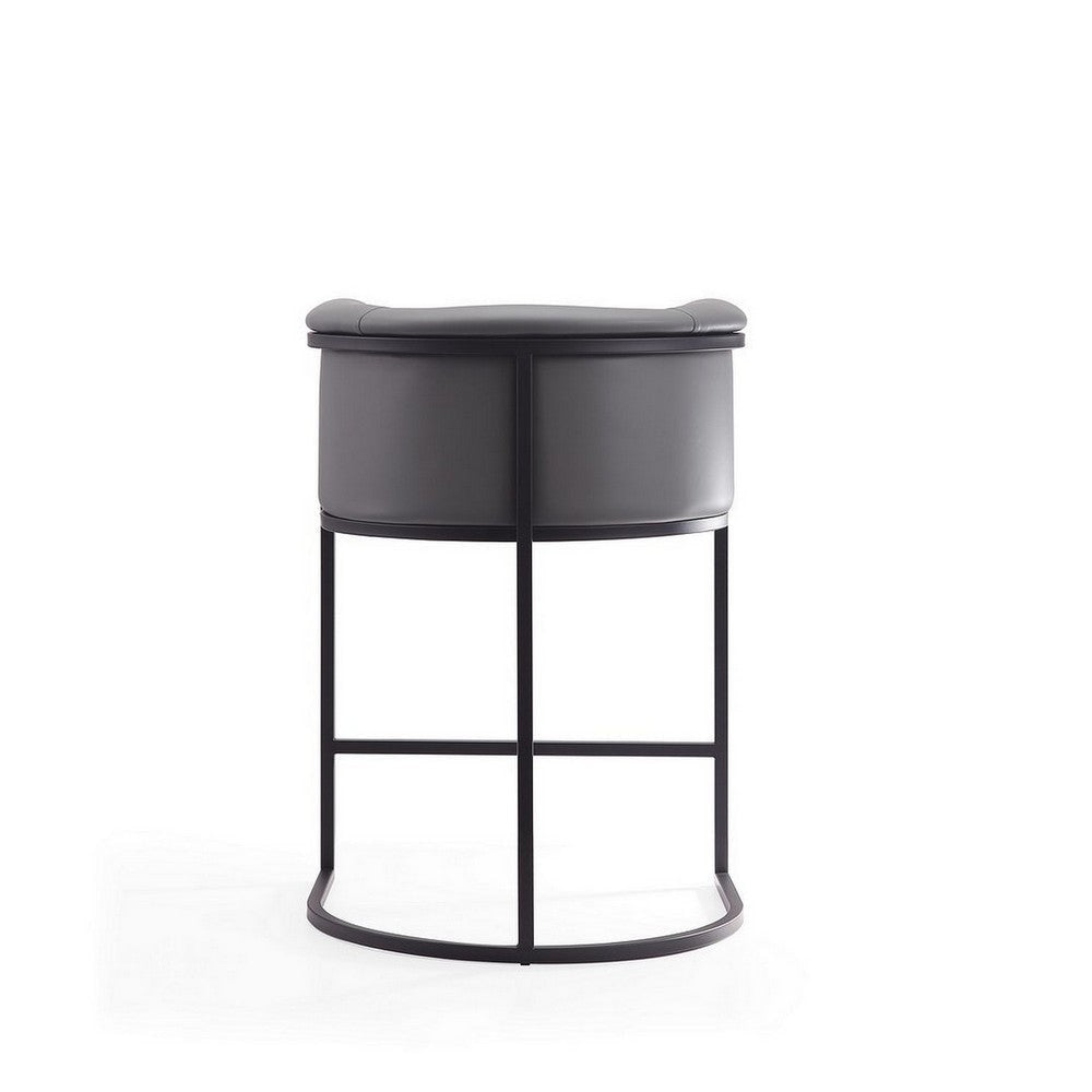 Cosmopolitan 33.8 in. Grey and Black Metal Counter Height Bar Stool MHC-CS008-GY
