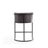 Cosmopolitan 33.8 in. Pebble and Black Metal Counter Height Bar Stool MHC-CS008-PE
