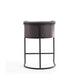 Cosmopolitan 33.8 in. Pebble and Black Metal Counter Height Bar Stool MHC-CS008-PE