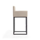 Ambassador 38 in. Cream and Black Metal Counter Height Bar Stool MHC-CS010-CR