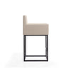Ambassador 38 in. Cream and Black Metal Counter Height Bar Stool MHC-CS010-CR