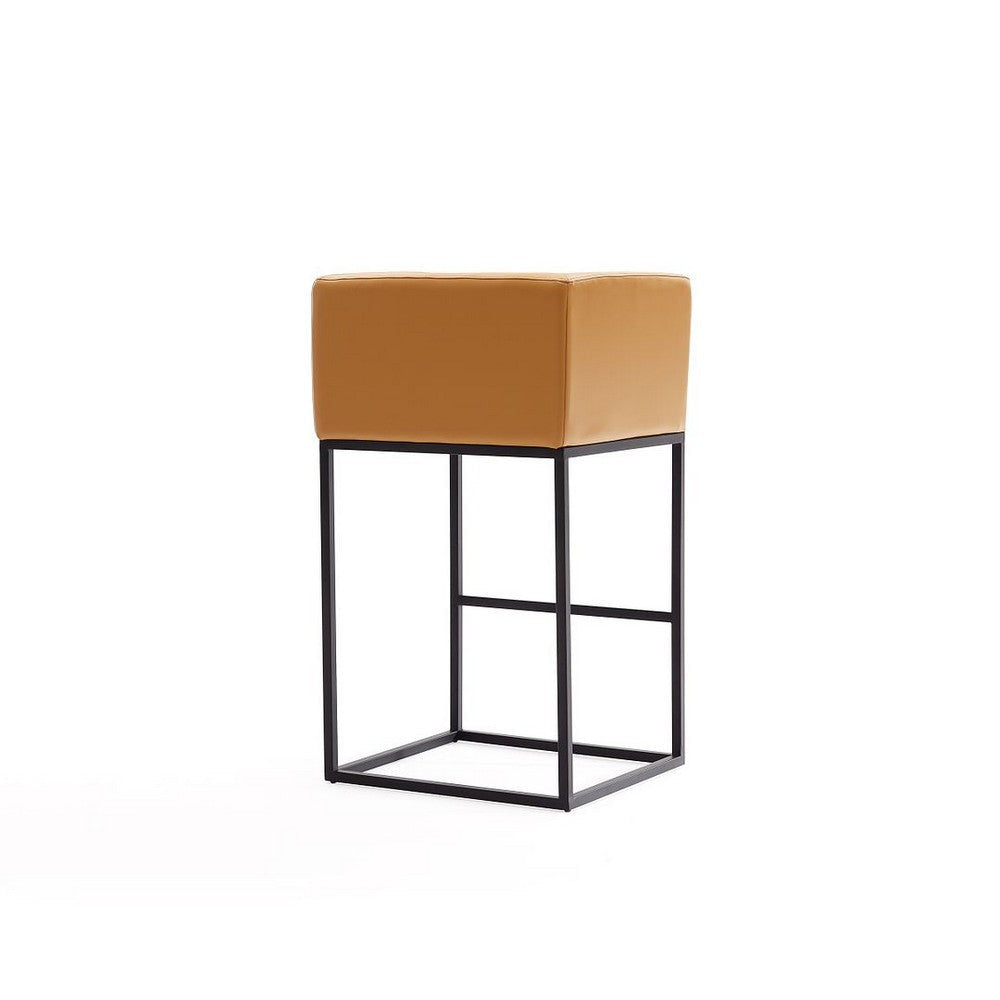 Embassy 34 in. Metal Counter Height Bar Stool in Clay MHC-CS011-CL