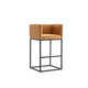 Embassy 34 in. Metal Counter Height Bar Stool in Clay