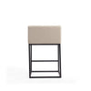 Embassy 34 in. Cream and Black Metal Counter Height Bar Stool MHC-CS011-CR