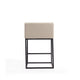 Embassy 34 in. Cream and Black Metal Counter Height Bar Stool MHC-CS011-CR