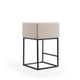 Embassy 34 in. Cream and Black Metal Counter Height Bar Stool MHC-CS011-CR