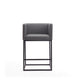 Embassy 34 in. Grey and Black Metal Counter Height Bar Stool MHC-CS011-GY