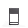 Embassy 34 in. Grey and Black Metal Counter Height Bar Stool MHC-CS011-GY