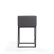 Embassy 34 in. Grey and Black Metal Counter Height Bar Stool MHC-CS011-GY