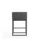 Embassy 34 in. Grey and Black Metal Counter Height Bar Stool MHC-CS011-GY