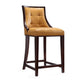 Fifth Ave 39.5 in. Camel and Dark Walnut Beech Wood Counter Height Bar Stool