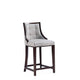 Fifth Avenue Faux Leather Counter Stool in Light Grey