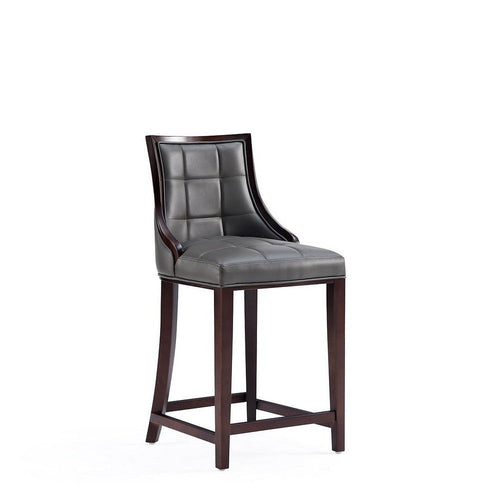 Fifth Avenue Faux Leather Counter Stool in Pebble Grey