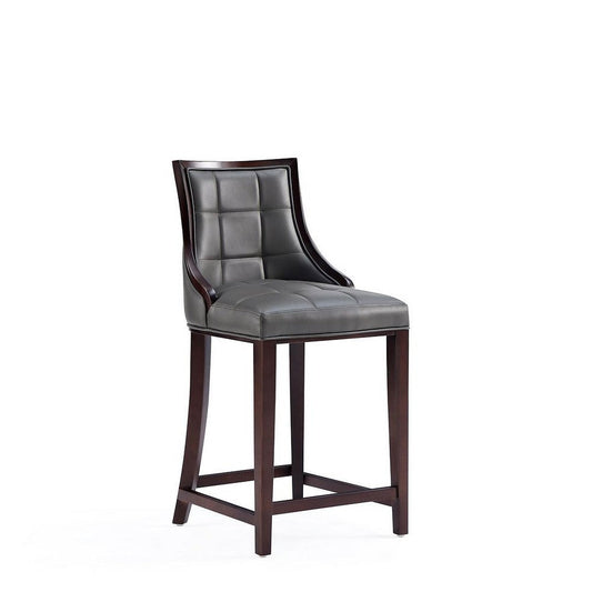 Fifth Avenue Faux Leather Counter Stool in Pebble Grey