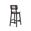 Versailles Counter Stool in Black and Natural Cane MHC-CSCA01-BK