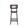 Versailles Counter Stool in Black and Natural Cane MHC-CSCA01-BK