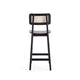 Versailles Counter Stool in Black and Natural Cane MHC-CSCA01-BK