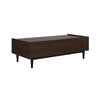 Duane Modern Ribbed Coffee Table with Drawer and Shelf in Dark Brown and Black MHC-CT-11GLF-BK