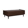 Duane Modern Ribbed Coffee Table with Drawer and Shelf in Dark Brown and Navy Blue MHC-CT-11GLF-NB