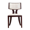 Pulitzer Pearl White and Walnut Faux Leather Dining Chair (Set of Two) MHC-DC001-PW