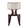 Pulitzer Pearl White and Walnut Faux Leather Dining Chair (Set of Two) MHC-DC001-PW