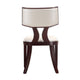 Pulitzer Pearl White and Walnut Faux Leather Dining Chair (Set of Two) MHC-DC001-PW