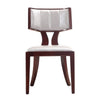 Pulitzer Silver and Walnut Faux Leather Dining Chair (Set of Two) MHC-DC001-SV