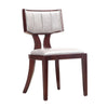 Pulitzer Silver and Walnut Faux Leather Dining Chair (Set of Two) MHC-DC001-SV