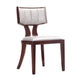 Pulitzer Silver and Walnut Faux Leather Dining Chair (Set of Two) MHC-DC001-SV