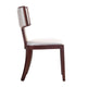 Pulitzer Silver and Walnut Faux Leather Dining Chair (Set of Two) MHC-DC001-SV
