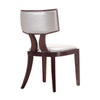 Pulitzer Silver and Walnut Faux Leather Dining Chair (Set of Two) MHC-DC001-SV