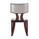 Pulitzer Silver and Walnut Faux Leather Dining Chair (Set of Two) MHC-DC001-SV