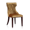 Reine Antique Gold and Walnut Velvet Dining Chair (Set of Two) MHC-DC007-AG