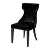 Reine Black and Walnut Velvet Dining Chair (Set of Two) MHC-DC007-BK
