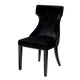 Reine Black and Walnut Velvet Dining Chair (Set of Two) MHC-DC007-BK