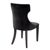 Reine Black and Walnut Velvet Dining Chair (Set of Two) MHC-DC007-BK