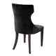 Reine Black and Walnut Velvet Dining Chair (Set of Two) MHC-DC007-BK