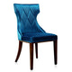 Reine Cobalt Blue and Walnut Velvet Dining Chair (Set of Two) MHC-DC007-CB