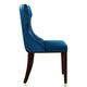 Reine Cobalt Blue and Walnut Velvet Dining Chair (Set of Two) MHC-DC007-CB
