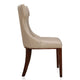 Reine Cream and Walnut Faux Leather Dining Chair (Set of Two) MHC-DC007-CR