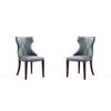 Reine Faux Leather Dining Chair in Pebble Grey (Set of 2)